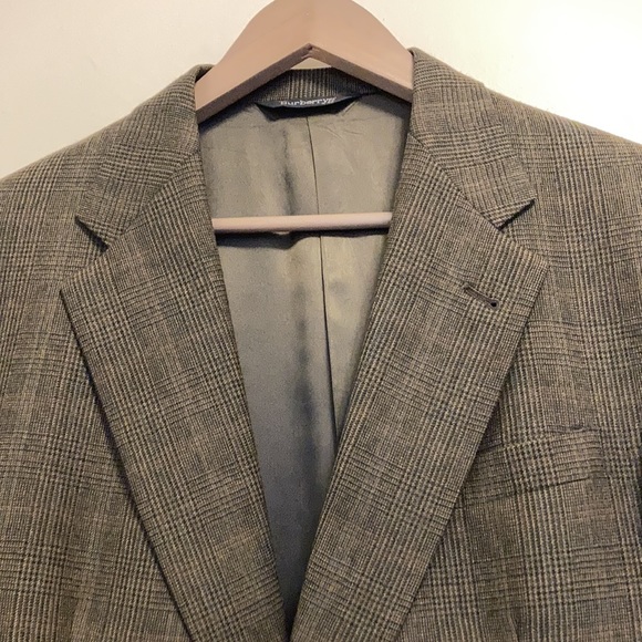 Vintage Burberrys Brown Glencheck Wool Suit Size 41L Union Made USA Preppy - Picture 4 of 16